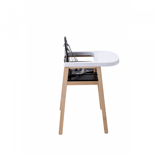 Chaise haute bois lili hybride noir Combelle