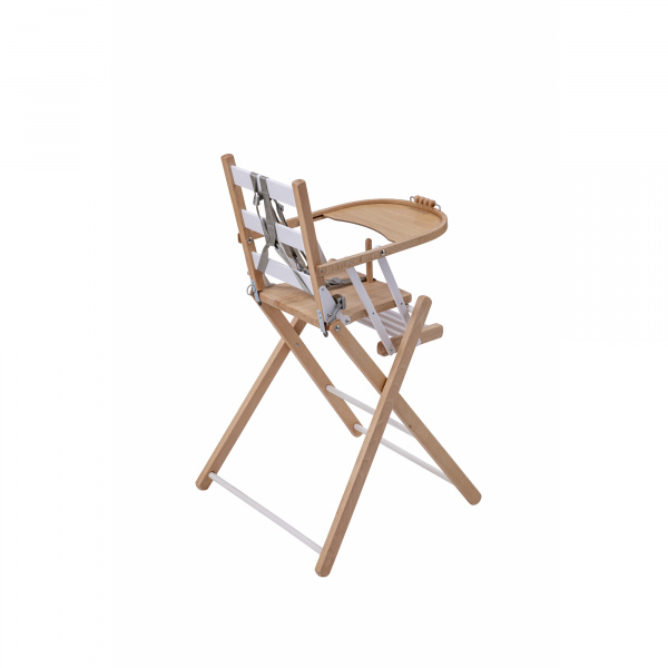 Chaise haute bébé sarah extra-pliante hybride blanc Combelle