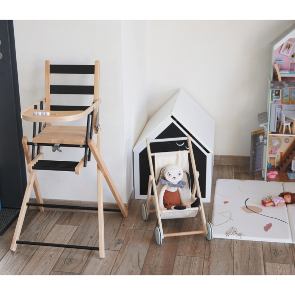 Chaise haute bébé sarah extra-pliante hybride blanc Combelle