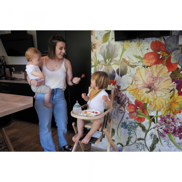 Chaise haute bébé sarah extra-pliante hybride noir Combelle