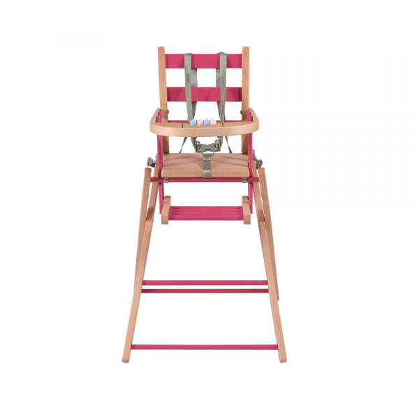 Chaise haute bébé sarah extra-pliante hybride fuschia Combelle