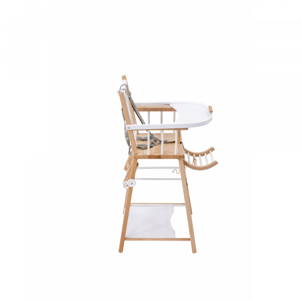 Chaise haute bébé marcel transformable barreaux hybride blanc Combelle