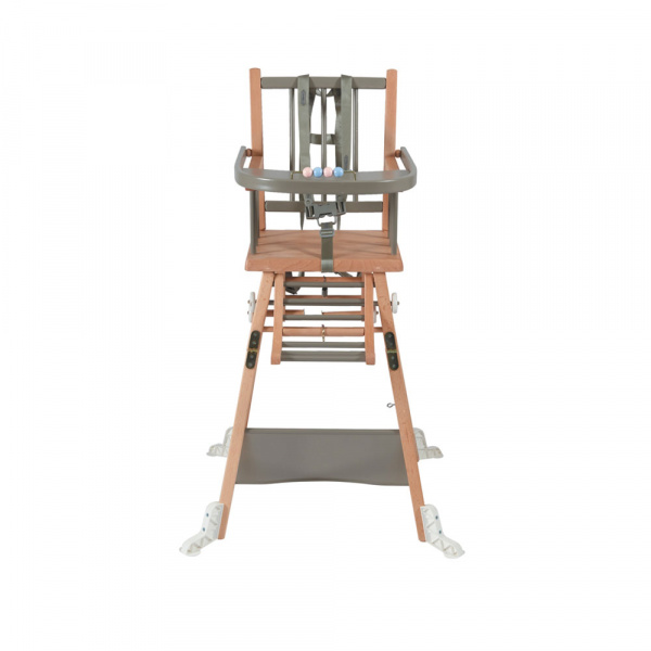 Chaise haute bébé marcel transformable barreaux hybride gris Combelle