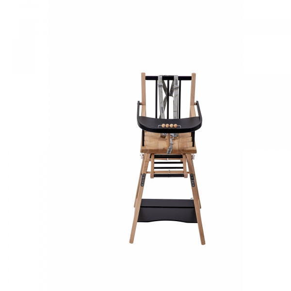 Chaise haute bébé marcel transformable barreaux hybride noir Combelle