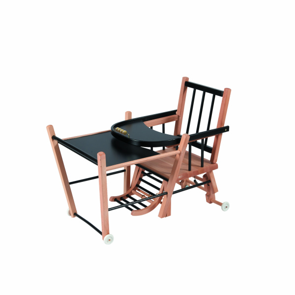 Chaise haute bébé marcel transformable barreaux hybride noir Combelle