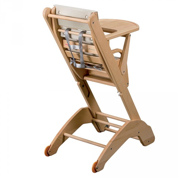 Chaise haute bébé manon vernis naturel Combelle