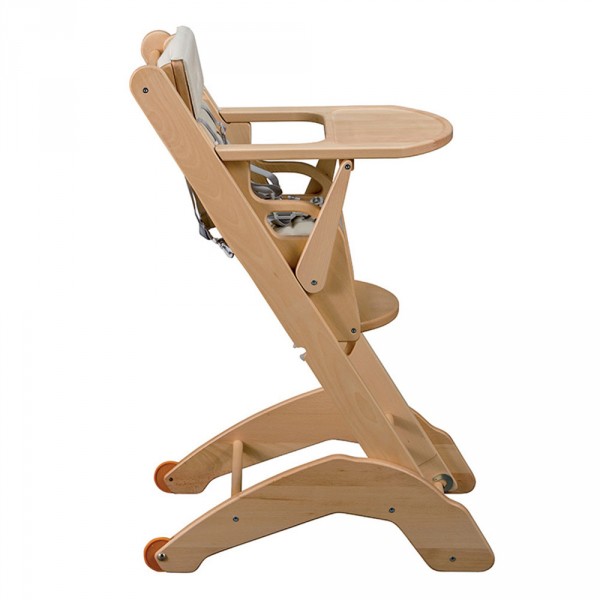 Chaise haute bébé manon vernis naturel Combelle