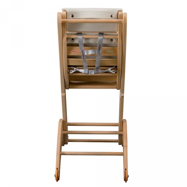 Chaise haute bébé manon vernis naturel Combelle