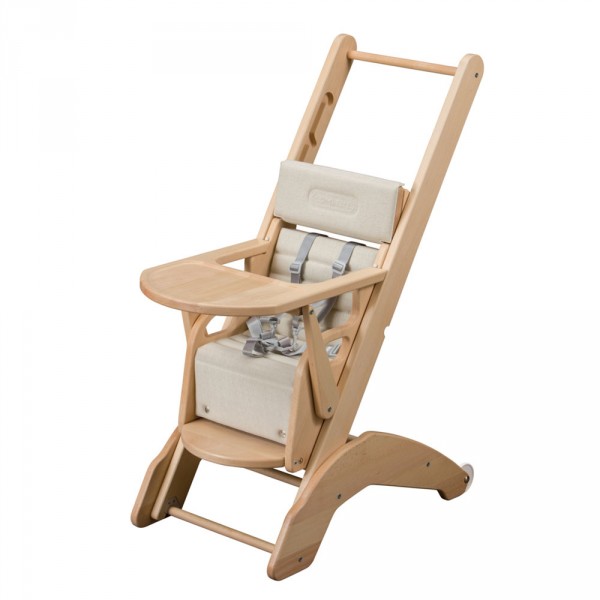 Chaise haute bébé manon vernis naturel Combelle