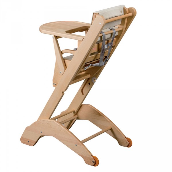 Chaise haute bébé manon vernis naturel Combelle