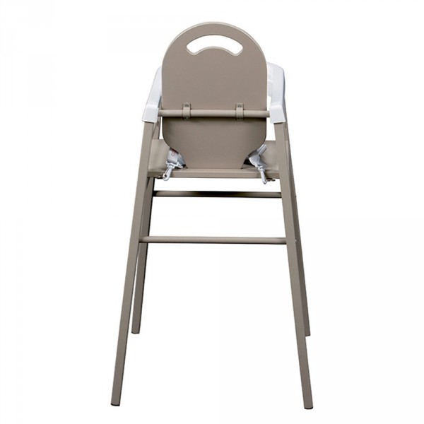 Chaise haute bébé lili fixe (avec tablette amovible )laque gris clair Combelle