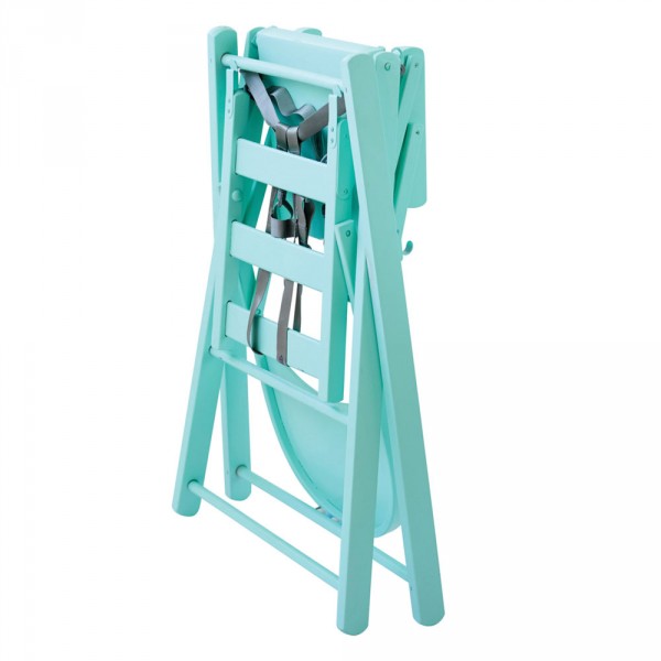 Chaise haute bébé sarah extra-pliante laque vert mint Combelle