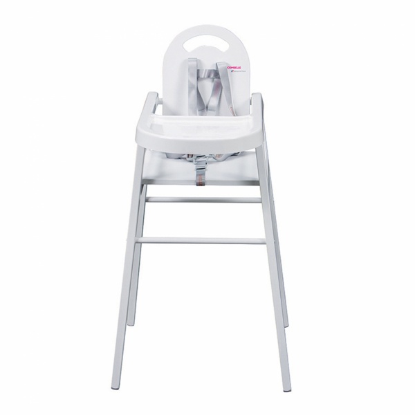 Chaise haute bébé lili fixe (avec tablette amovible ) laque blanc Combelle