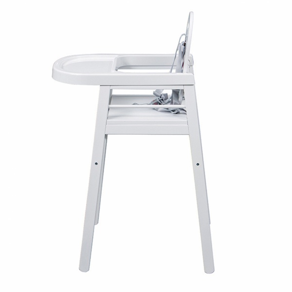 Chaise haute bébé lili fixe (avec tablette amovible ) laque blanc Combelle