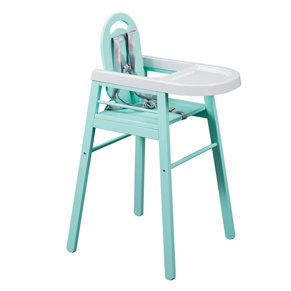 Chaise haute bébé lili vert mint Combelle