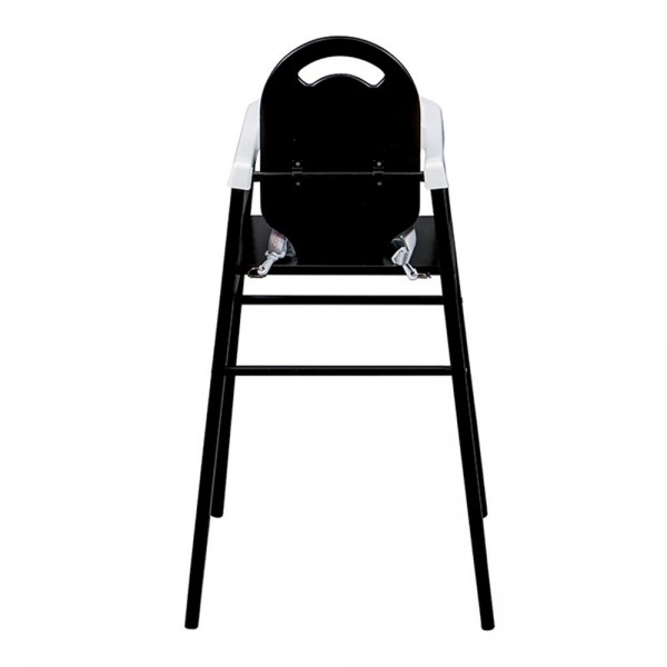 Chaise haute bébé lili fixe (avec tablette amovible ) laque noir Combelle