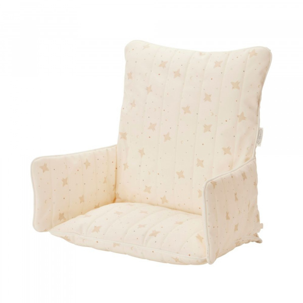 Coussin de chaise haute ouatiné hirondelles écru Combelle