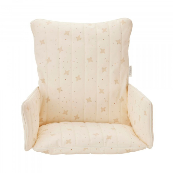 Coussin de chaise haute ouatiné hirondelles écru Combelle