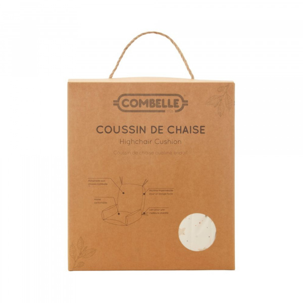 Coussin de chaise haute ouatiné hirondelles écru Combelle