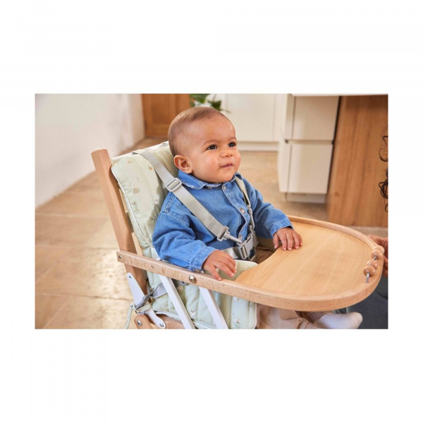 Coussin de chaise haute ouatiné vert clair Combelle