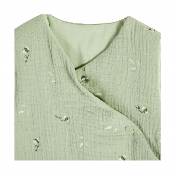 Gigoteuse mi-saison sans manche 6 à 24 mois bucolique vert Combelle