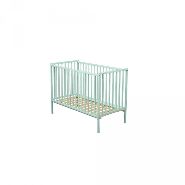 Lit bébé remi 60x120 laque vert mint Combelle