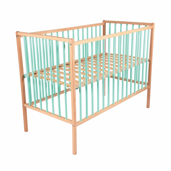 Lit bébé remi 60x120 hybride vert mint Combelle