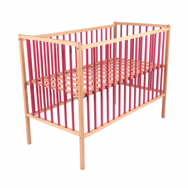 Lit bébé remi 60x120 hybride fuschia Combelle