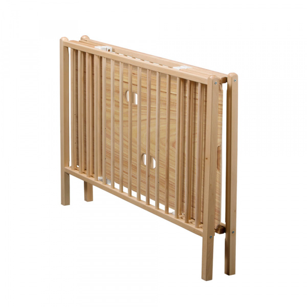 Lit bébé roméo 60x120 extra-pliant vernis naturel Combelle