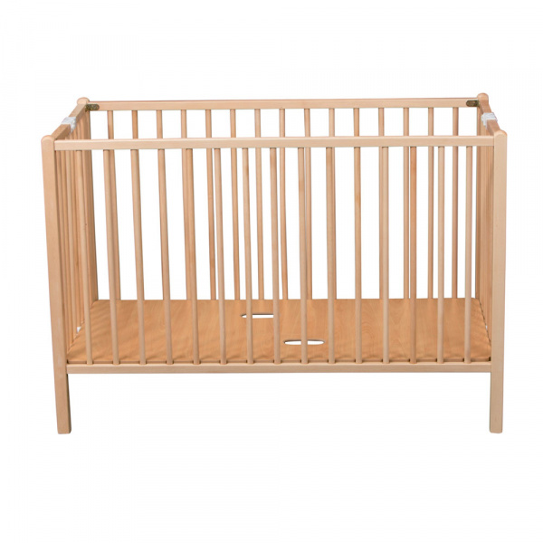 Lit bébé roméo 60x120 extra-pliant vernis naturel Combelle
