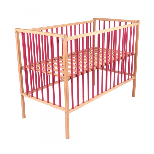 Lit bébé arthur 60x120 hybride fuschia Combelle