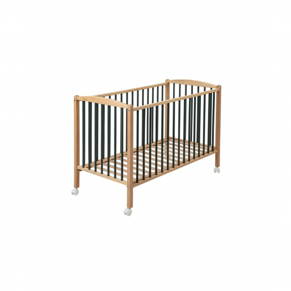 Lit en bois 60x120 cm arthur hybride kaki Combelle