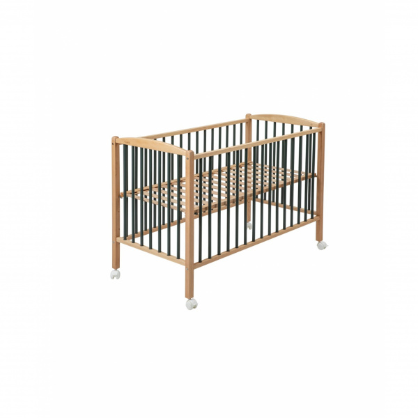 Lit en bois 60x120 cm arthur hybride kaki Combelle