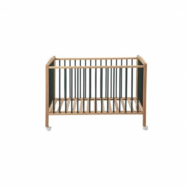 Lit en bois 60x120 cm arthur hybride kaki Combelle