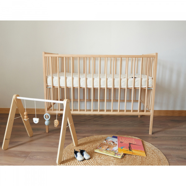 Lit bébé remi 70x140cm hybride noir Combelle