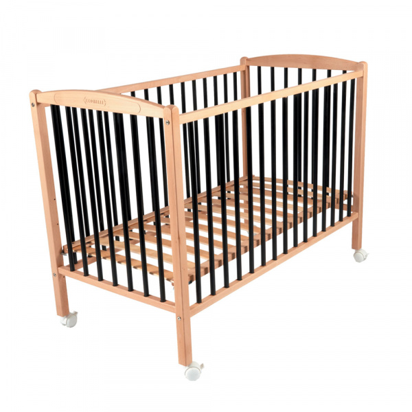 Lit bébé arthur 70x140 hybride noir Combelle