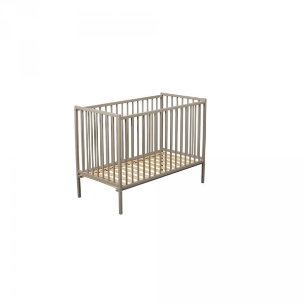 Lit bébé remi 60x120 laque gris clair Combelle