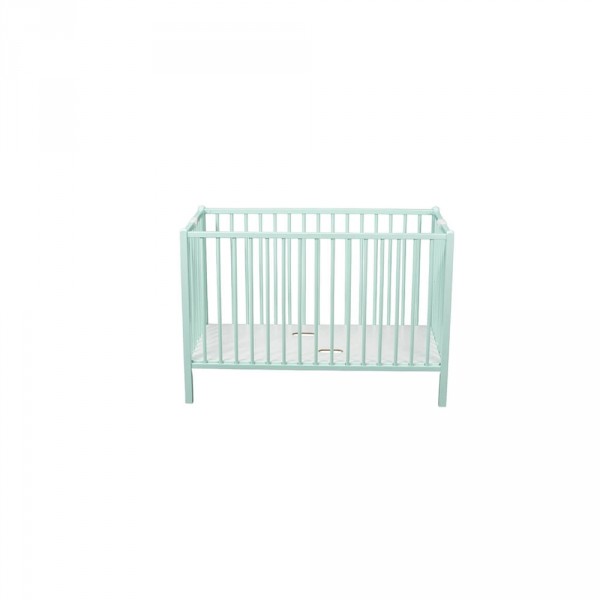 Lit bébé roméo 60x120cm extra-pliant laque vert mint Combelle