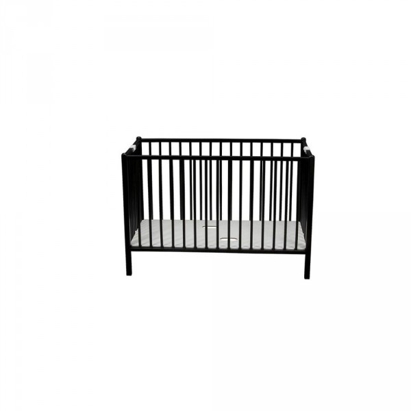 Lit bébé roméo 60x120cm extra-pliant laque noir Combelle