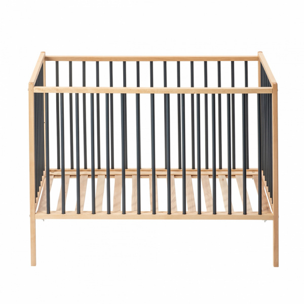 Lit en bois 60x120 cm rémi anthracite Combelle