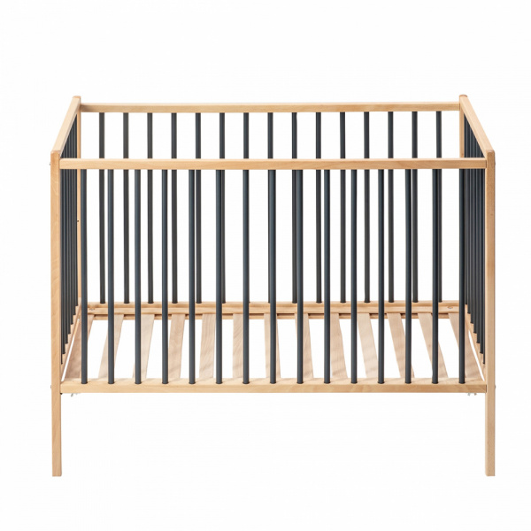 Lit en bois 60x120 cm rémi anthracite Combelle
