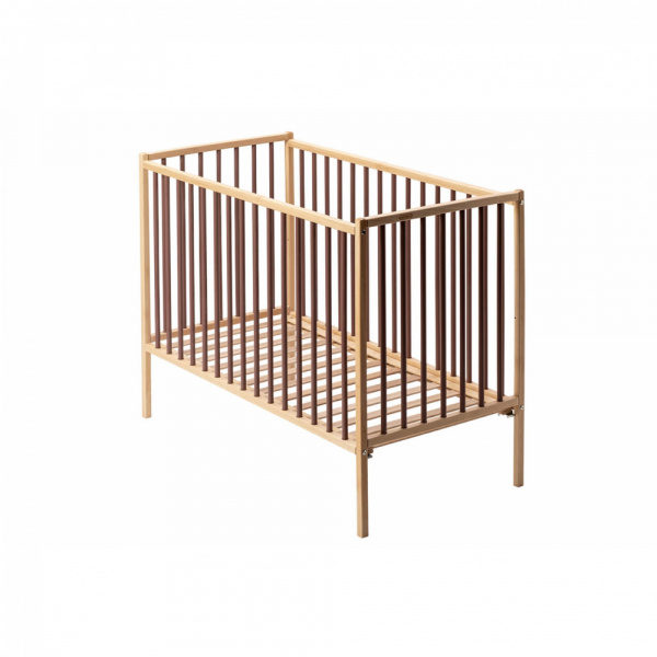 Lit en bois 60x120 cm rémi hybride vieux rose Combelle