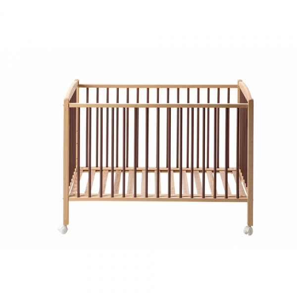 Lit en bois 60x120 cm arthur hybride vieux rose Combelle