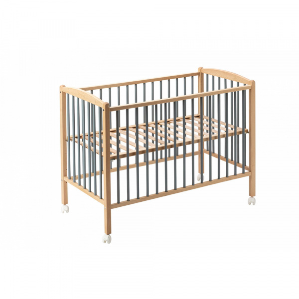 Lit en bois 70x140 cm arthur hybride bleu gris Combelle