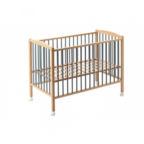 Lit en bois 70x140 cm arthur hybride bleu gris Combelle