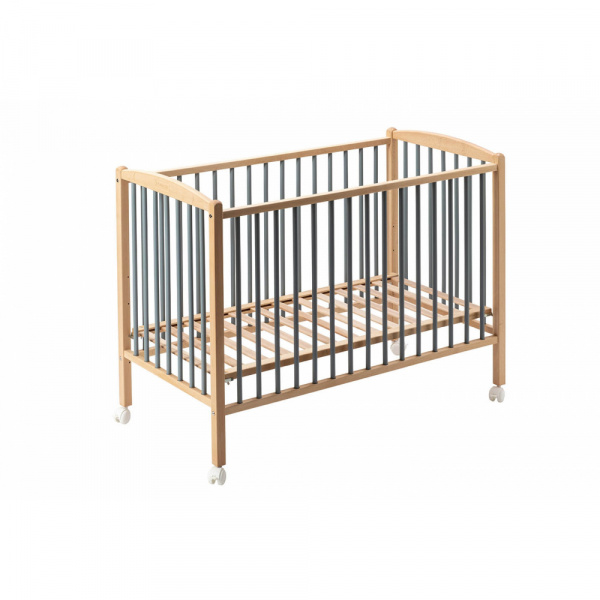Lit en bois 70x140 cm arthur hybride bleu gris Combelle