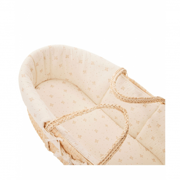 Couffin souple en osier rose clair Combelle