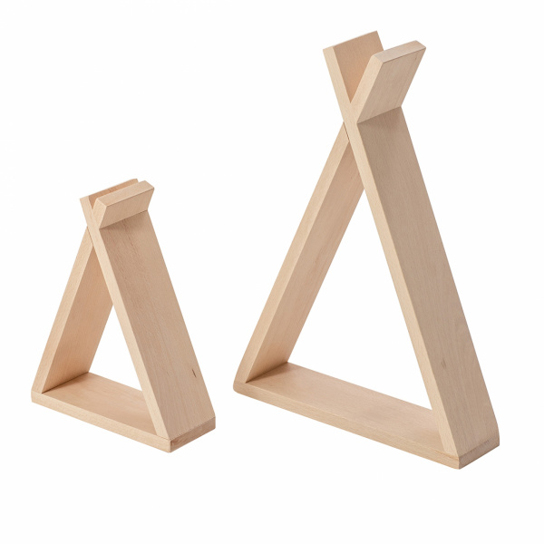 Lot de 2 étagères tipi brut Combelle