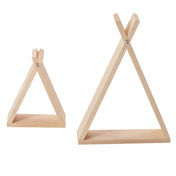 Lot de 2 étagères tipi brut Combelle