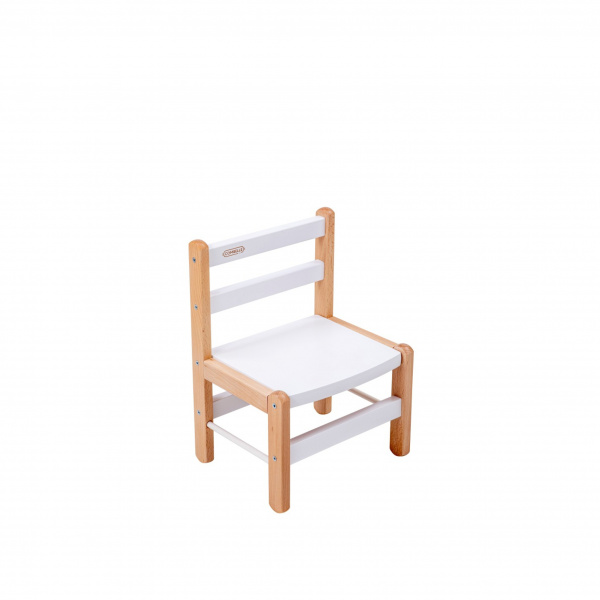 Petit bureau tom vernis naturel + chaise basse louise hybride blanc Combelle